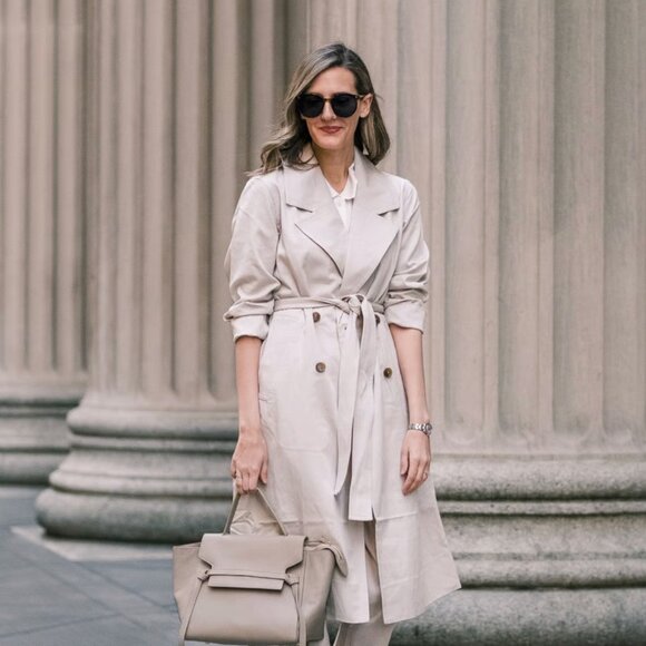 Everlane Jackets & Blazers - Everlane The Drape Trench Coat In Sandstone L